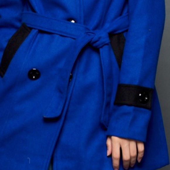 ✅NEW ARRIVAL➡️Royal Blue Color-block Peacoat - Picture 3 of 5